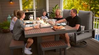 Kenwood Dining Gas Fire Pit Table - The Outdoor GreatRoom Company