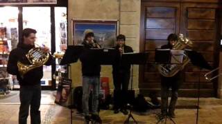 Street music band in Trento