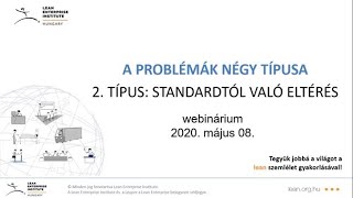 Problémák négy típusa webinárium (2. típus - Standardtól való eltérés)