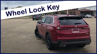 2023 Honda CR-V Hybrid Sport Wheel Lock Key Tutorial