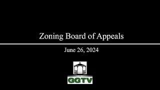 Zoning Board of Appeals 6-26-24