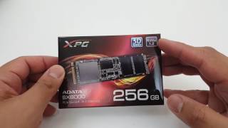 ADATA SX8000 256GB NVMe 1.2 m.2 2280 SSD Unboxing