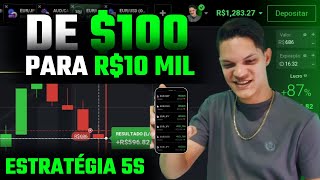 💰 DE R$100 PARA R$10K OPERANDO NA ESTRATÉGIA DOS 5 SEGUNDOS  (BULLEX OPÇÕES BINÁRIAS)