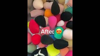 How to wash makeup sponge🧽 #shorts #shortsyoutube #ytshorts