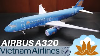 Papercraft airplane Airbus A320 - VIETNAM AIRLINE