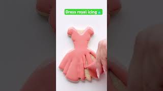 Dress royal icing👗👗 #art #fun #art #cookies #business #cake #party#dress #royalicing