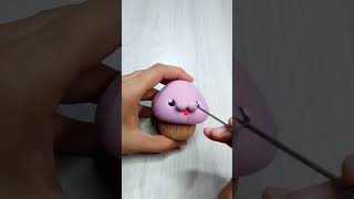 Kawaii Bunny Cupcake Clay Art | Clay videos #shorts