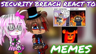 Security Breach Reacts To Funny Memes ||gacha club||