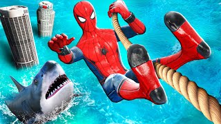 GTA 5 SPIDERMAN VS SHARK Water Fails (Ragdolls/Euphoria Physics) #4