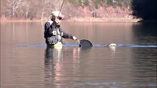 Bruce Knauber Lands His Big Dry Fly Brownie