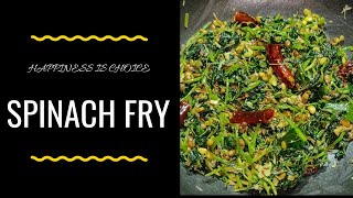 Crackling Spinach/chilkarve fry_Indian style_Healthy recipe