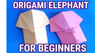 Origami Elephant for Kids - Easy Origami Elephant - Simple Paper Elephant for Beginners