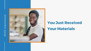 You Just Received Your Materials