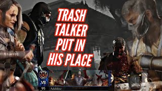 Trash Talking Smoke Player gets Humbled | Kombat League Ranked Matches with Raiden & Sub-Zero