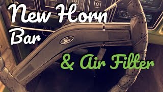 Installing a New Horn Bar & Air Filter! | 1974 F-100