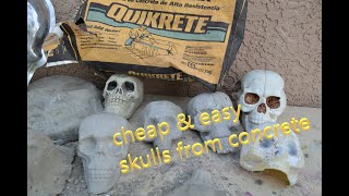 DIY skulls with concrete (Quikrete)