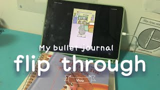 My bullet journal flip through! | First bullet journal || Voice reveal/ pet reveal  || ASMR