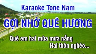 Gợi Nhớ Quê Hương Karaoke ❖ Nhạc Sống Hay Tone Nam (Son Thứ) ► Karaoke Lê Thiết