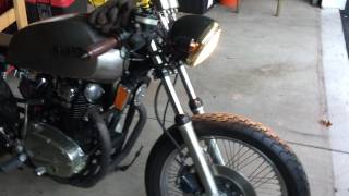 XS650 Cafe Racer Straight Pipe Exhaust