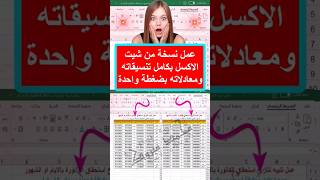 طريقة عمل نسخة من شيت الاكسل بكامل تنسيقاته بضغطة واحدة #excel