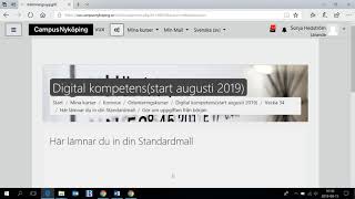 Att lämna in dokument på Moodle