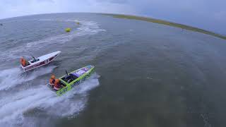 Jersey Shore Boat Racing chase with a fpv drone #fyp #race