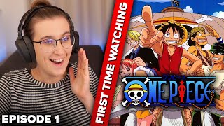 GIRL WHO NEVER WATCHED ANIME REACTS TO ONE PIECE  | REACTION! | Episode 1