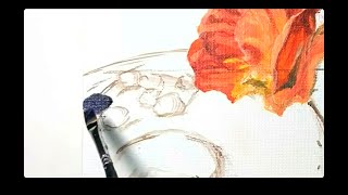 Full Tutorial / Still Life / Easy Acrylic Painting Tutorial For Beginners Step By Step #369F