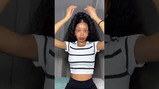 Style my wig with me. #curlymehair #wigs #hairtok #hairstyle #fypシ゚viral #shorts