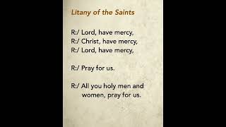 Litany Of The Saints