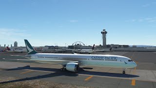 Boeing 787-10, Cathay Pacific 🇭🇰 arrival in Los Angeles, California MSFS 2020