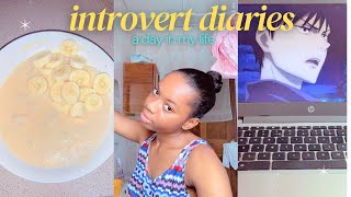 Introvert diaries; living alone in my 20s ,working from home,journaling,sick day in my life ..