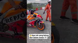 Begini kondisi motor di belakang sirkuit setetelah jatuh