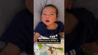 Father and Son Moment! Harry Potter Lover ! Fil-Am Baby 🇵🇭🇺🇸 #viral #baby #shorts #fyp #newborn