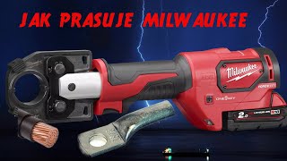 Zaciskarka Milwaukee M18 HCCT. Prasowanie końcówek kablowych.