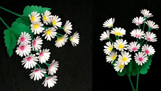 Paper flower making, easy paper flowers, how to make flowers with paper, craft flower