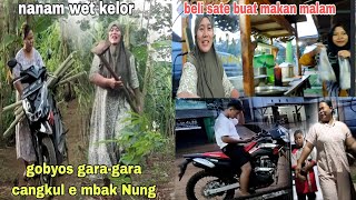 Gobyos gara-gara cangkul nya mbak Nung eror ⁉️Kepasar beli sate buat makan malam