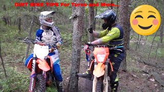 Dirt bike Tips for Turns, and more