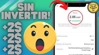 🔥¡+2$ SIN INVERTIR! COMO GANAR DINERO USDT TRX Y PAYPAL SIN INVERSION + COMPROBANTE DE PAGO!😱