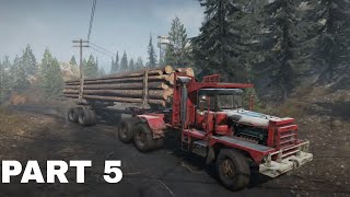 SnowRunner Walkthrough -Timber At Arm's Reach | Part-5 | SMG Gameplay