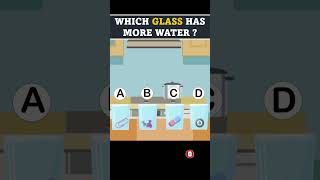 Which Glass has more water ? IQ TEST | Malayalam Riddles| Brain Test | Detective Riddles #shorts