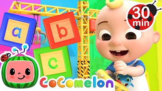 ABC Construction Building Blocks Song | CoComelon Nursery Rhymes & Kids Songs