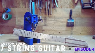 Custom 7 String Guitar Build - Fretting the Neck (Episode 4)