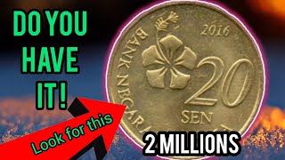 Top 1 Ultra Malaysia 20 sen 2016 coin / coin for big money 💰 / Rara 20 sen Coin value