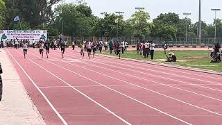 100 meter Final U-19 Girls at Punjab state athletics championship Sangrur 19/07/24