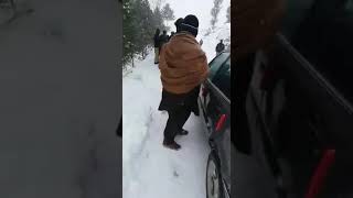 Murree Snow Accident Prado & Excavator