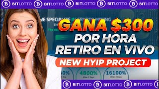 MEJOR WEB DE INVERSIÓN 2024 🤑🚀 PAGA 2.25% /HORA 💰 RETIRO EN VIVO BITLOTTO NEW HYIP PAYING HOURLY