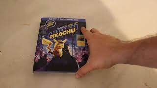 UNBOXiNG REViEW OF POKEMON DETECTiVE Pikachu THE MONVE, PT. 1 OF 2. BLU-RAY + DVD + DiGiTAL CODE.