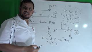 Statics (Lec 14) - Equilibrium  of rigid body -  Example 3