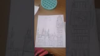 Drawing of Big Ben//Big Ben//London// Big Ben